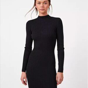 Mini mock neck sweater dress